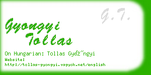 gyongyi tollas business card